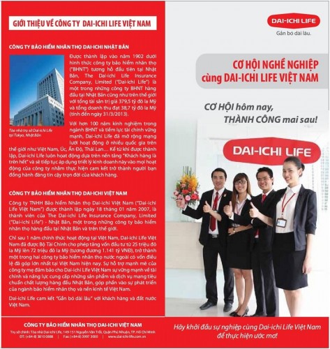 CÔNG TY TNHH BẢO HIỂM NHÂN THỌ DAI-ICHI LIFE VIỆT NAM